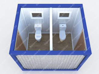 Сантех-блок СБК-07, два туалета, размер 3х2,45 метра